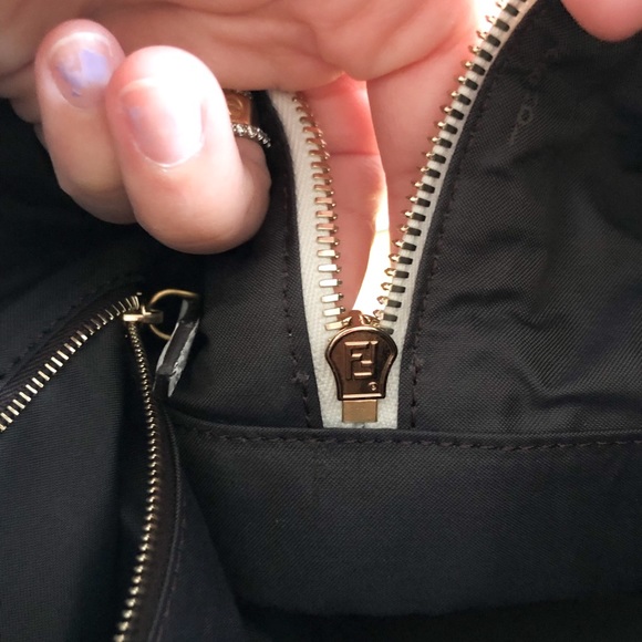 Sold Fendi Calfskin Zucca Embossed Boston Bag - Picture 13 of 15